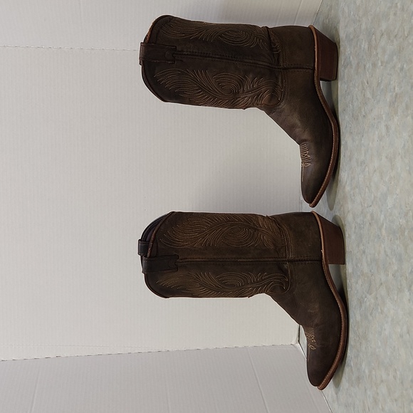 Abilene 9059 brown cowgirl boots 10 - Picture 3 of 11